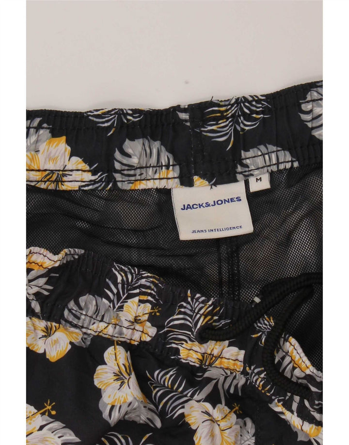 Shorts de natação masculino Jack & Jones médio azul marinho floral poliéster