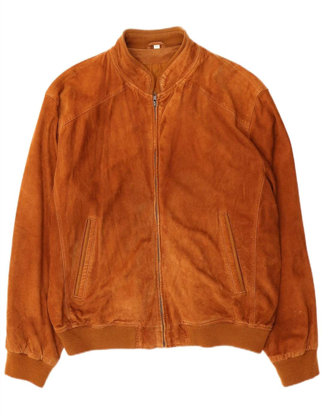 Jaqueta bomber masculina VINTAGE de camurça IT 54 2XL couro bege