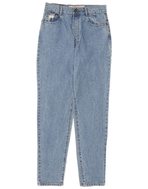 Jeans vintage feminino cintura alta cônico IT 48 XL W30 L32 algodão azul