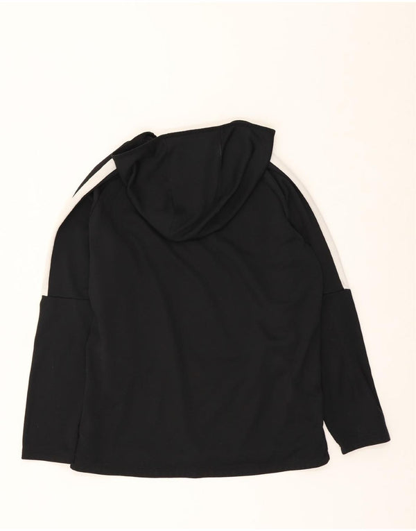 NIKE Masculino Dri Fit Hoodie Jumper Grande Preto Colourblock Poliéster