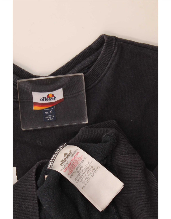 Ellesse moletom masculino gráfico jumper pequeno azul marinho algodão