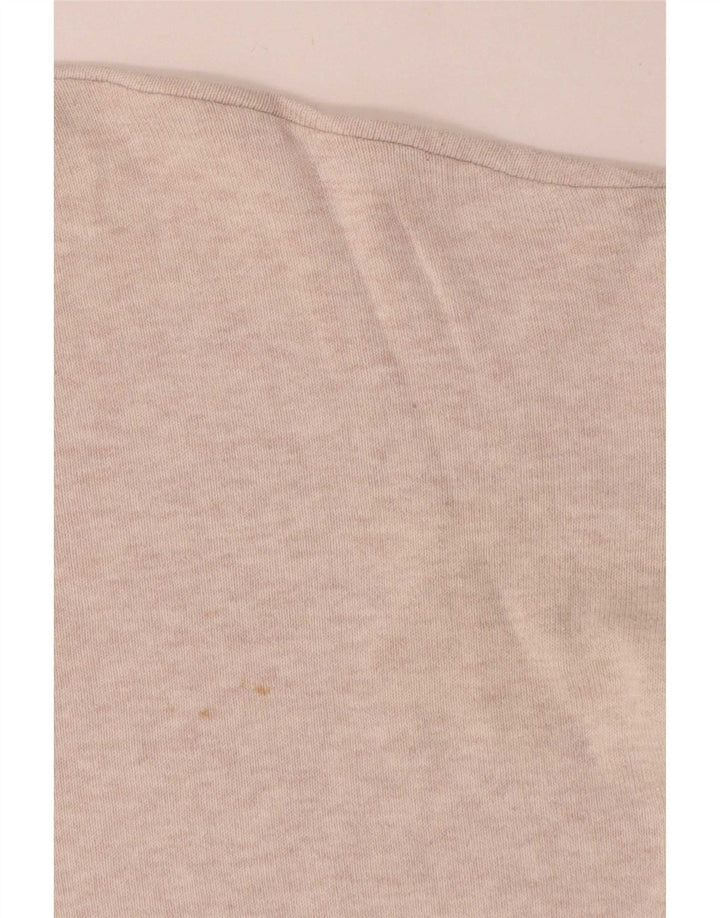 Zara Suéter feminino oversized com gola canoa Reino Unido 14 médio bege