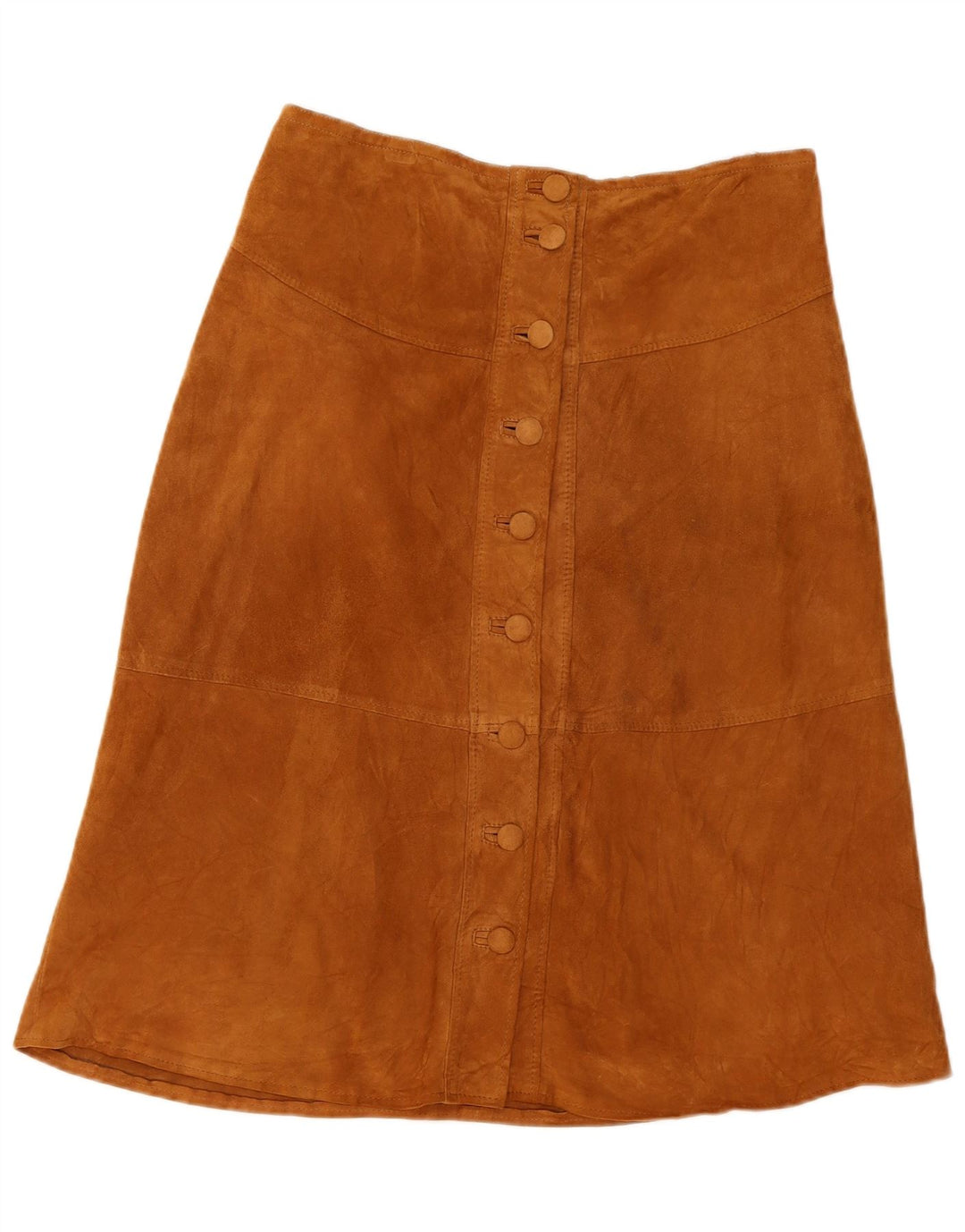 Saia vintage feminina camurça linha A W36 XL bege