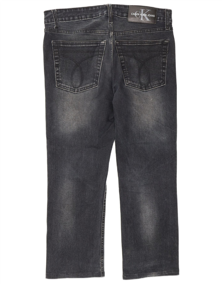 Calça jeans reta masculina Calvin Klein W32 L26 azul marinho