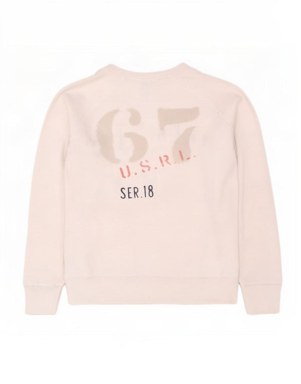 Polo Ralph Lauren Meninos moletom gráfico jumper 7-8 anos pequeno branco