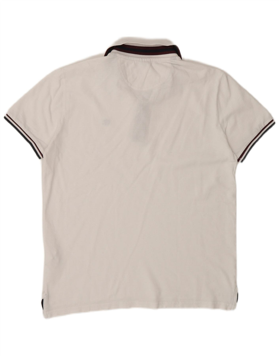 Camisa polo masculina de manga curta Champion pequena de algodão branco