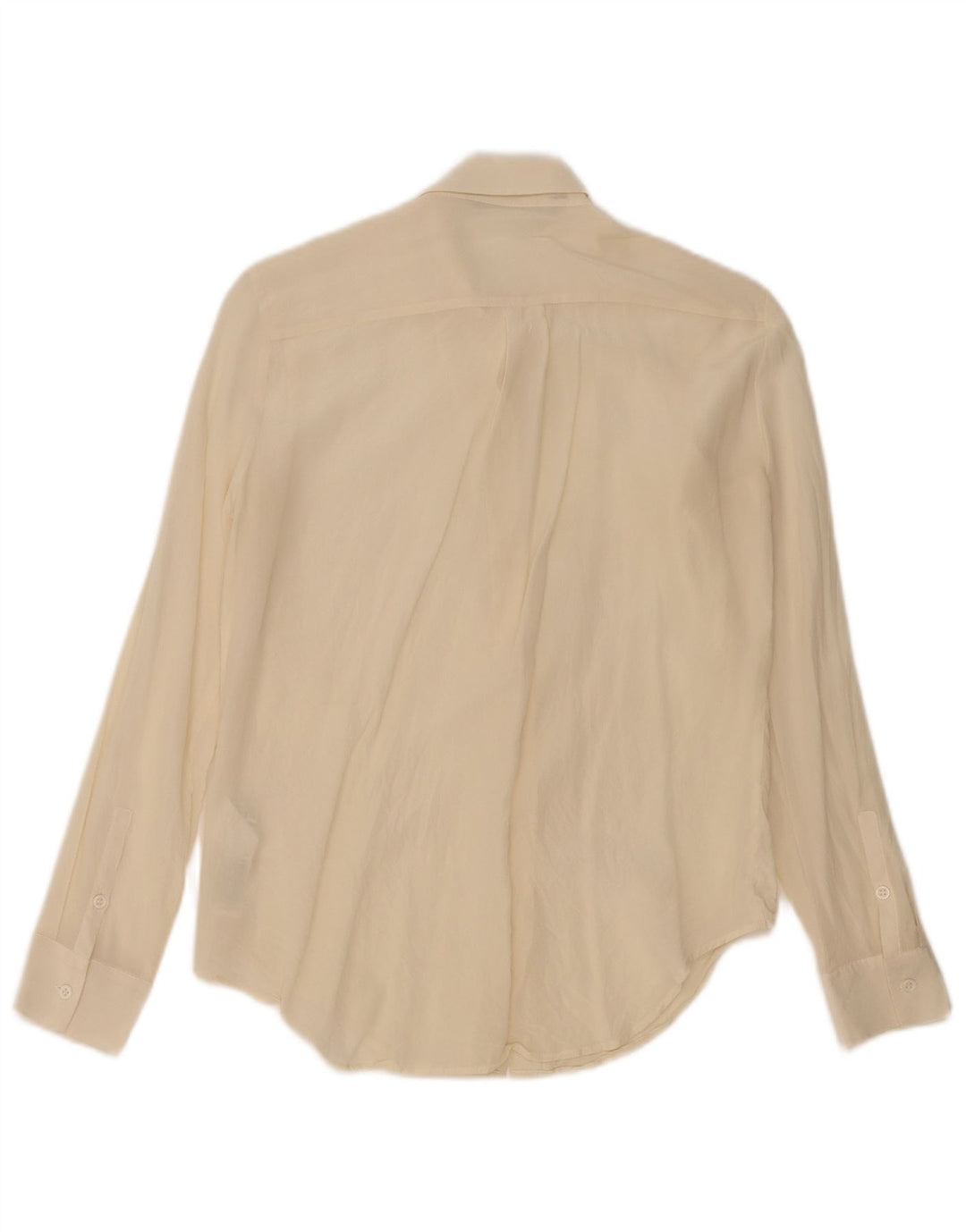 Camisa feminina Zara UK 12 médio off white seda