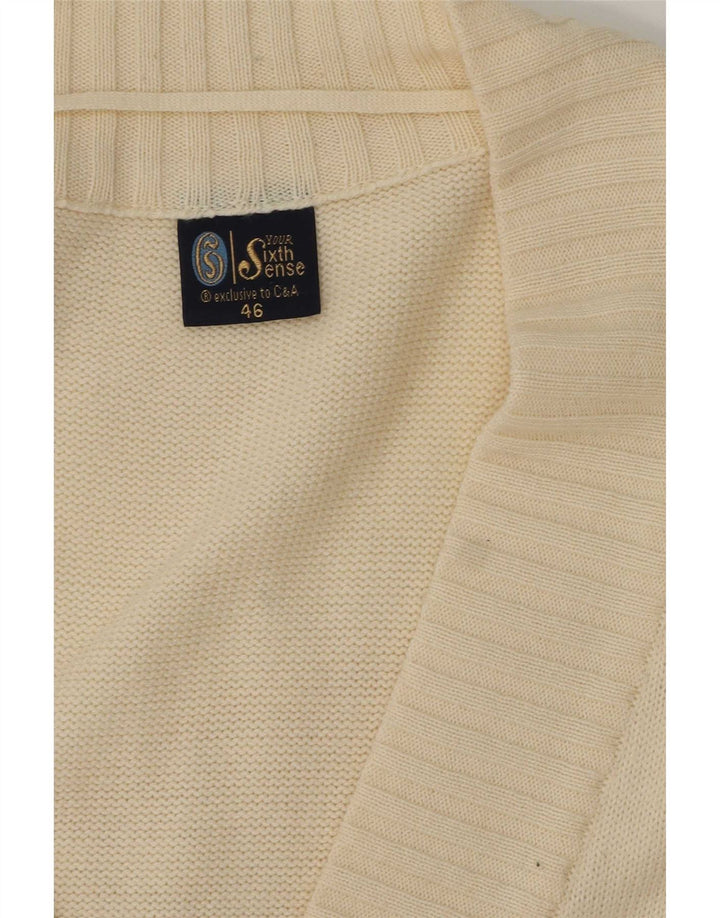 Suéter cardigã feminino oversized Your Sixth Sense EU 46 XL branco