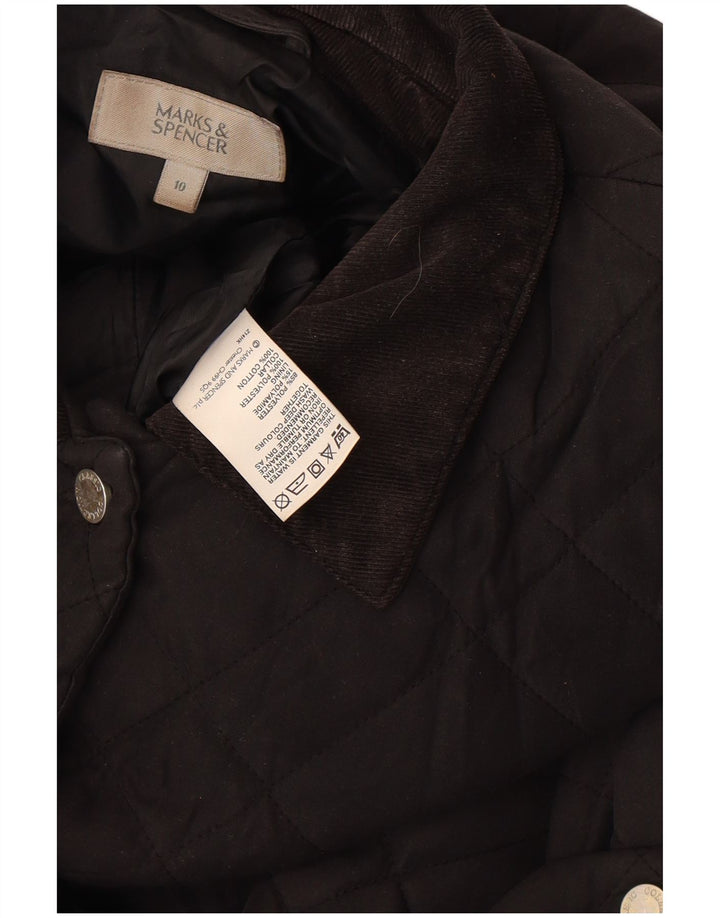 Jaqueta acolchoada feminina Marks & Spencer grande Reino Unido 10 pequena preta