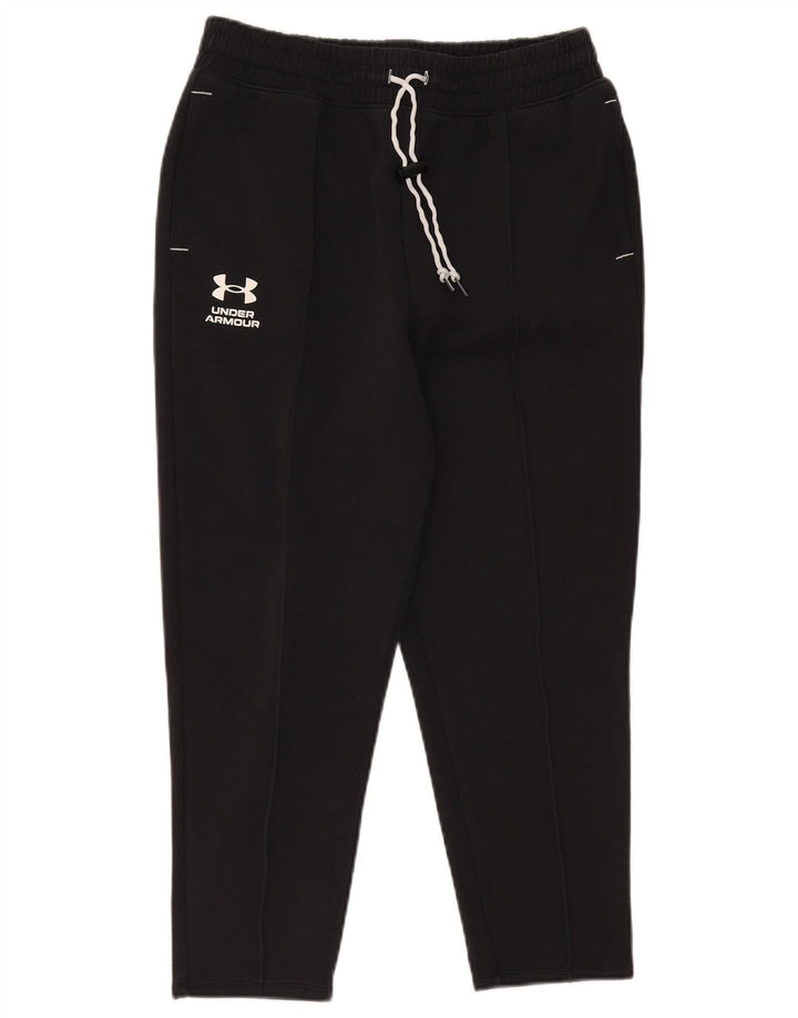 Calça de treino masculina Under Armour Crop de algodão preto médio