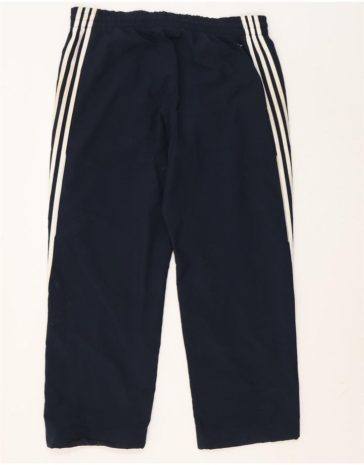 Calça de treino masculina Adidas Climalite grande poliéster azul marinho