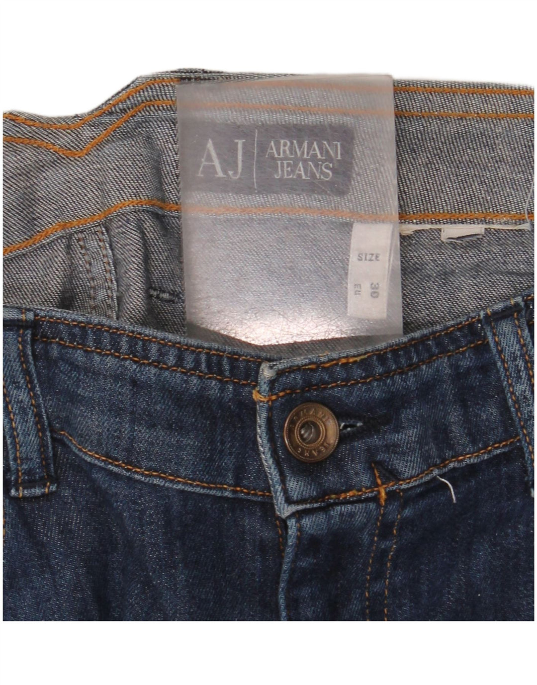 Calça jeans skinny feminina Armani W30 L34 azul marinho