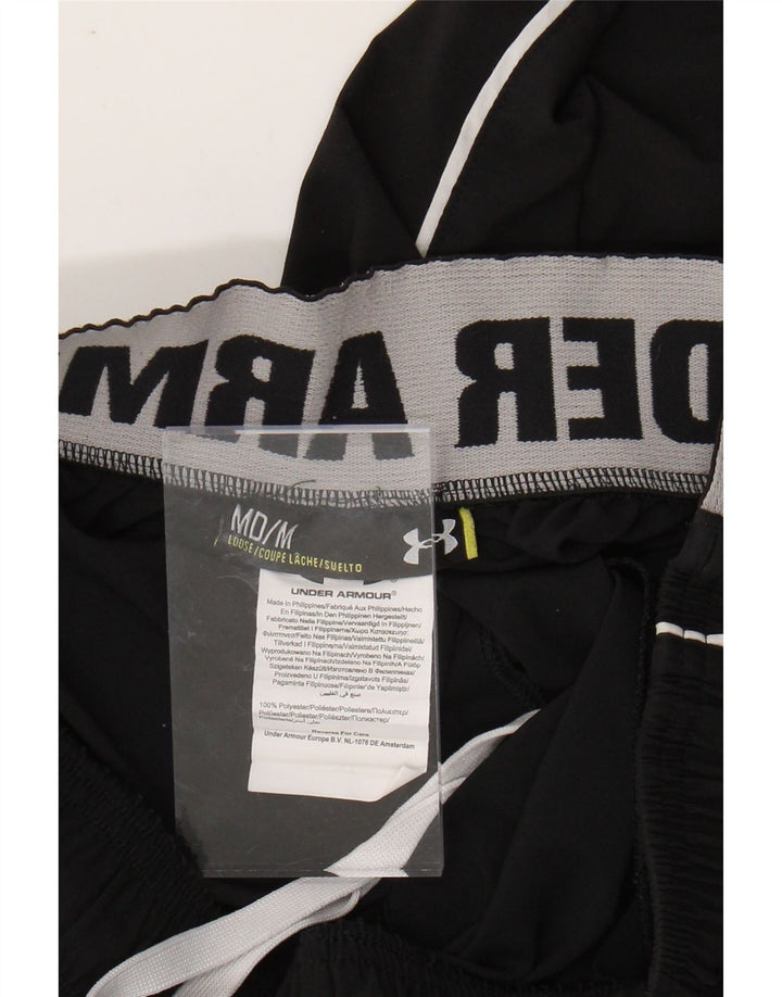 Shorts esportivos gráficos masculinos UNDER ARMOUR poliéster preto médio