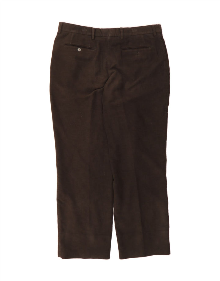 MASSIMO DUTTI Mens Straight Suit Trousers EU 46 XL W36 L29  Black Cotton Vintage Massimo Dutti and Second-Hand Massimo Dutti from Messina Hembry 