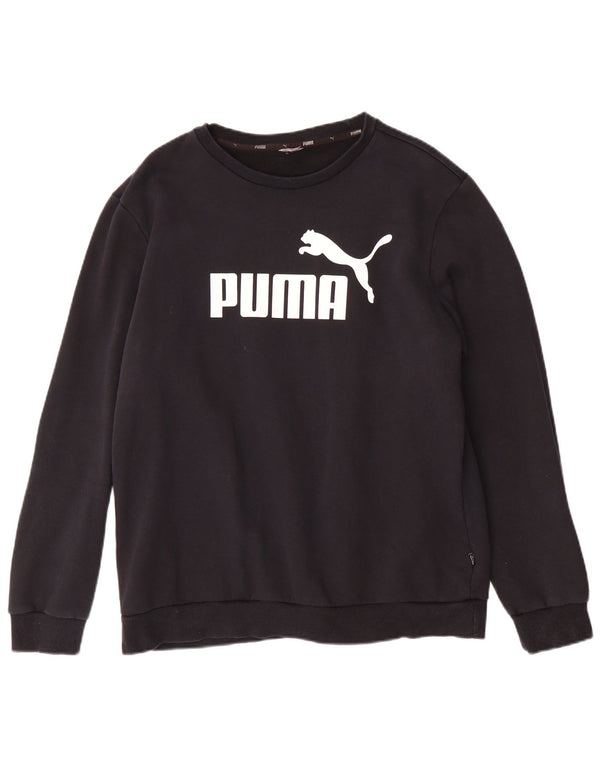 Puma Mens Graphic Moletom Jumper Grande Preto