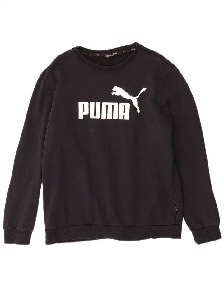 Puma Mens Graphic Moletom Jumper Grande Preto