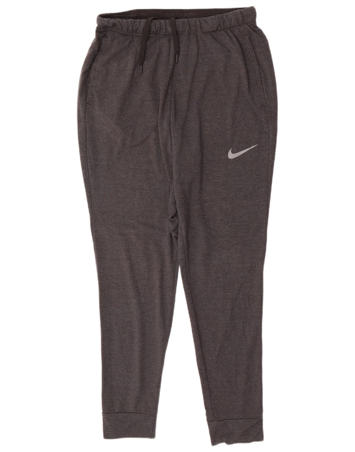 Calça de treino masculina Nike Joggers cinza médio manchado de viscose