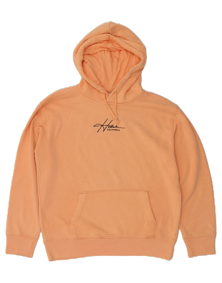 HOLLISTER Mens Hoodie Jumper Medium Orange Cotton Vintage Hollister and Second-Hand Hollister from Messina Hembry 