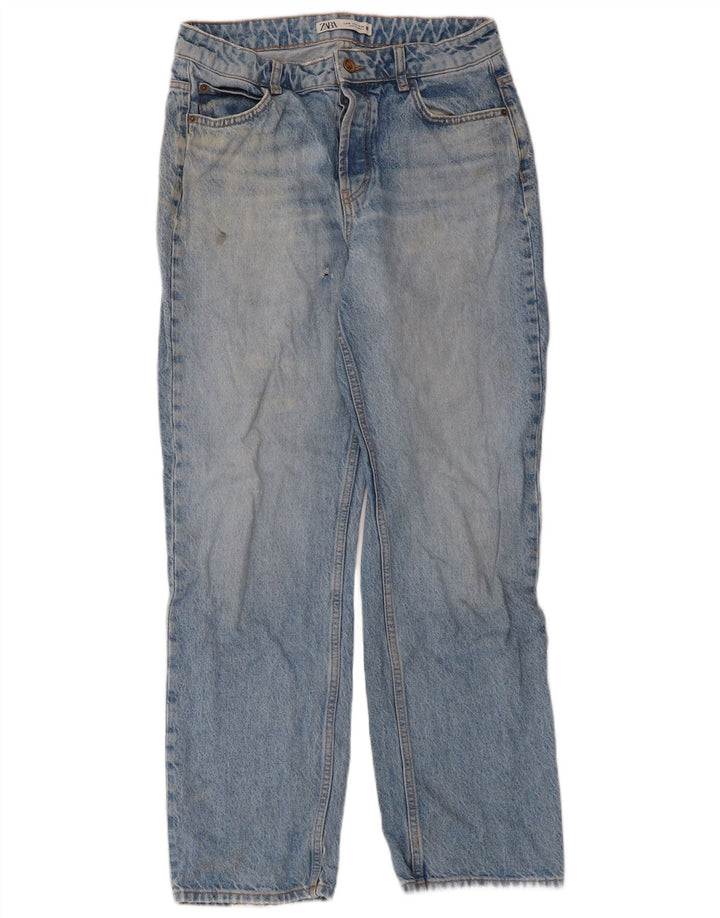 Calça jeans reta feminina Zara EU 38 pequena W28 L28 azul