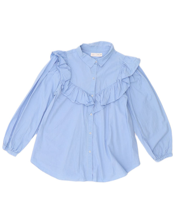 Blusa Zara Girls com babados na frente 13-14 anos azul