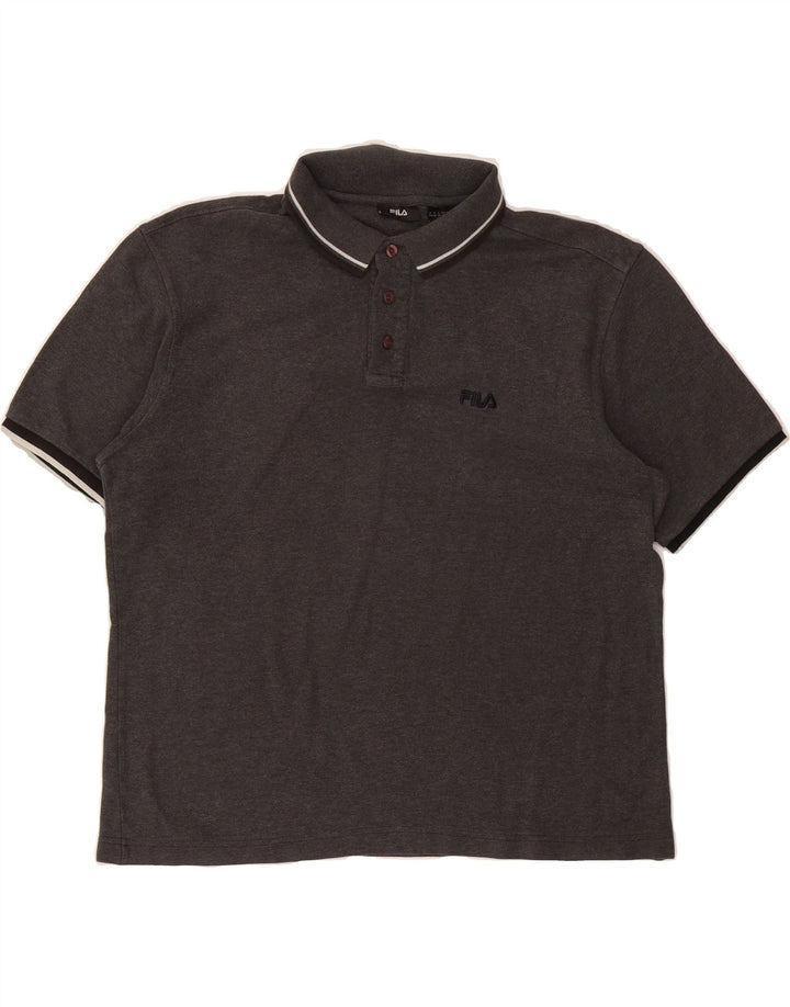 FILA Mens Polo Shirt XL Grey Vintage Fila and Second-Hand Fila from Messina Hembry 