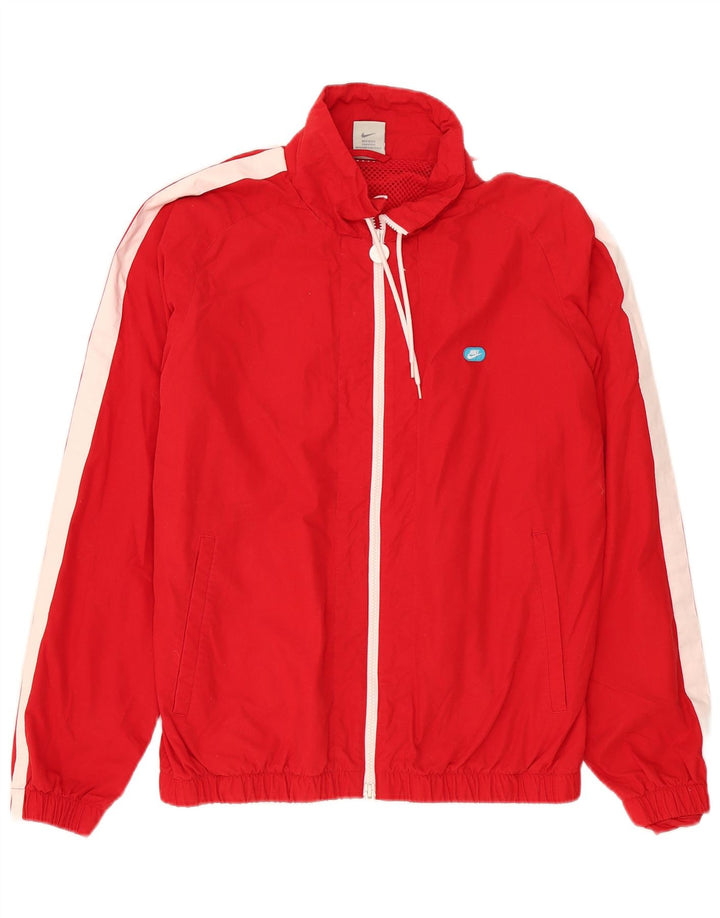 Jaqueta de chuva masculina Nike UK 42/44 grande bloco colorido vermelho