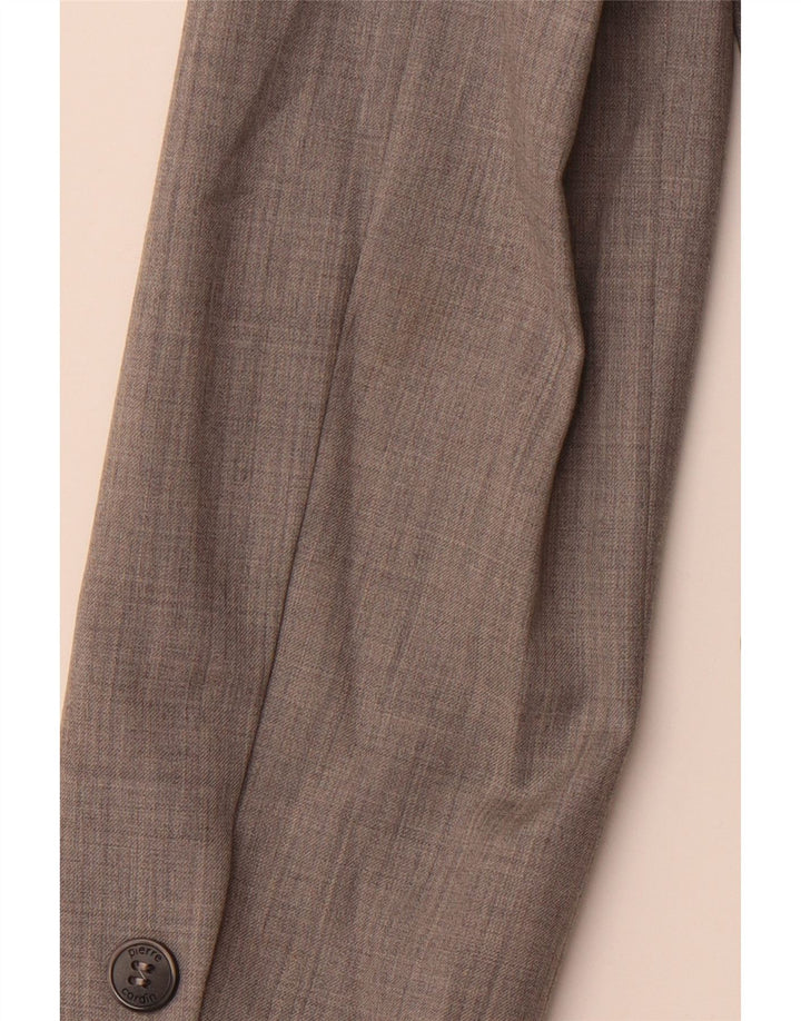 PIERRE CARDIN Jaqueta blazer feminina de 3 botões UE 42 risca de giz cinza médio