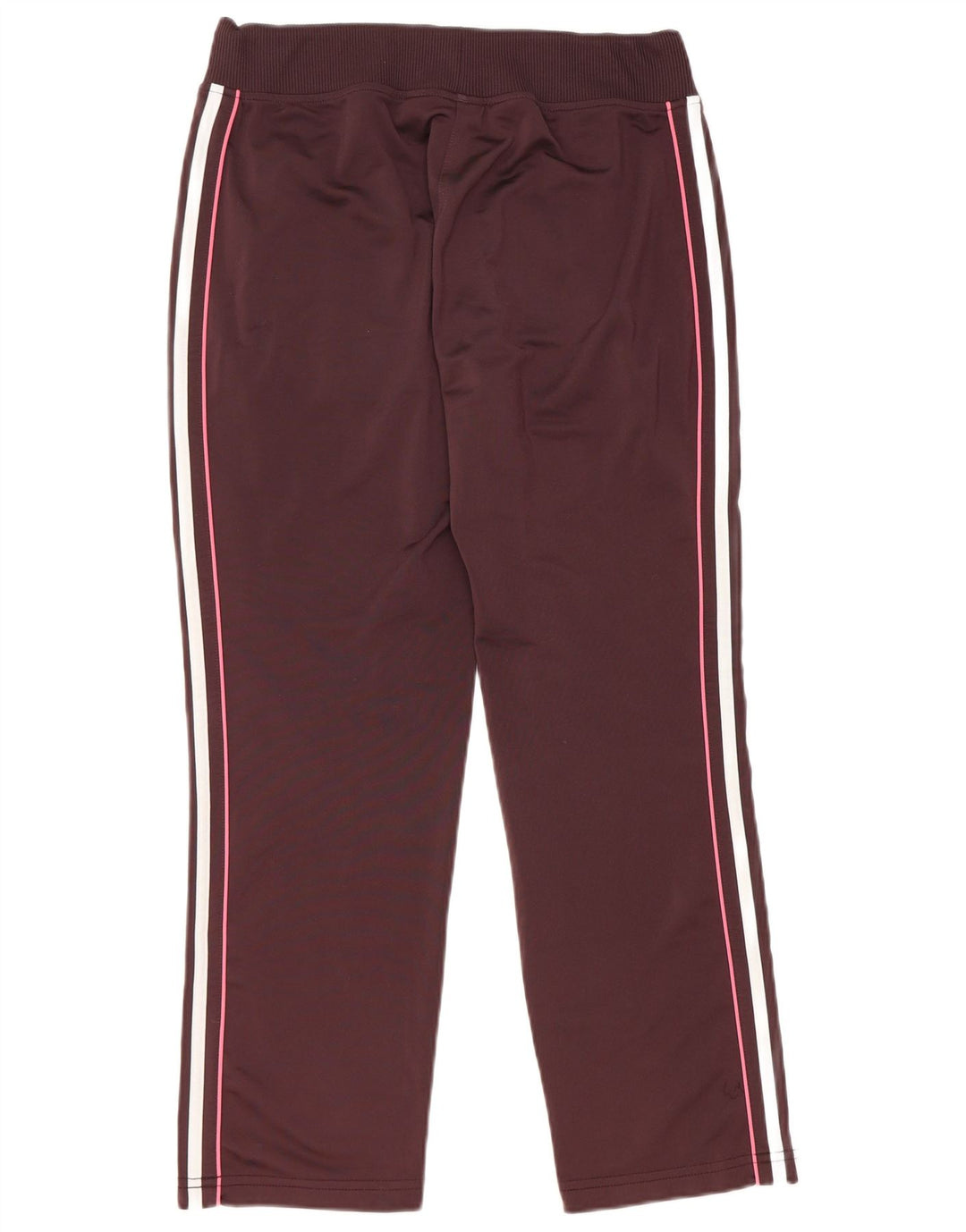 Calça de treino feminina Adidas UK 14 grande poliéster cor de vinho