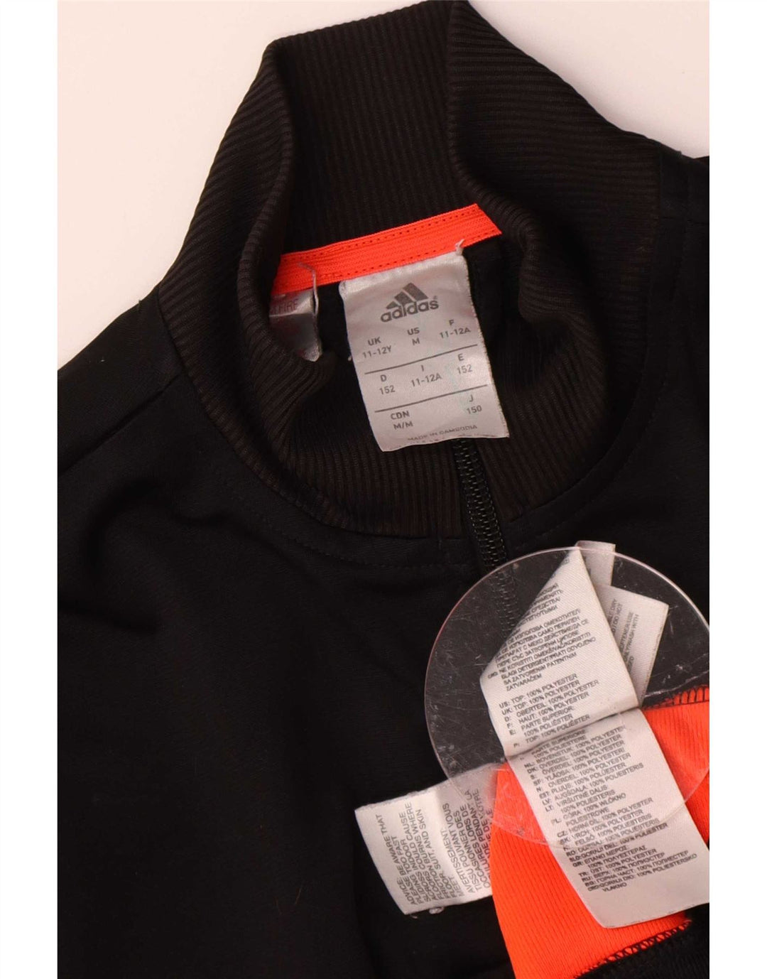Jaqueta Adidas Meninos Treino Top 11-12 Anos Preto Colorblock Poliéster