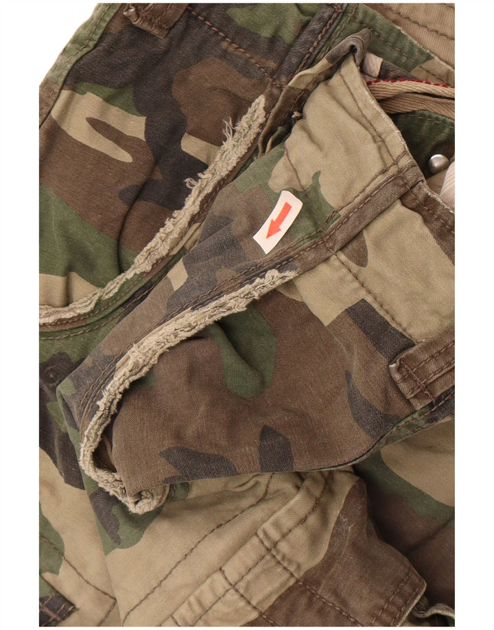 Shorts cargo masculino Jack & Jones médio W32 cáqui algodão camuflado
