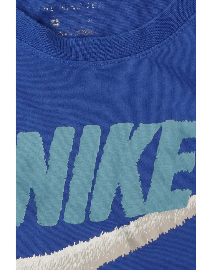 Camiseta gráfica masculina NIKE XL azul algodão
