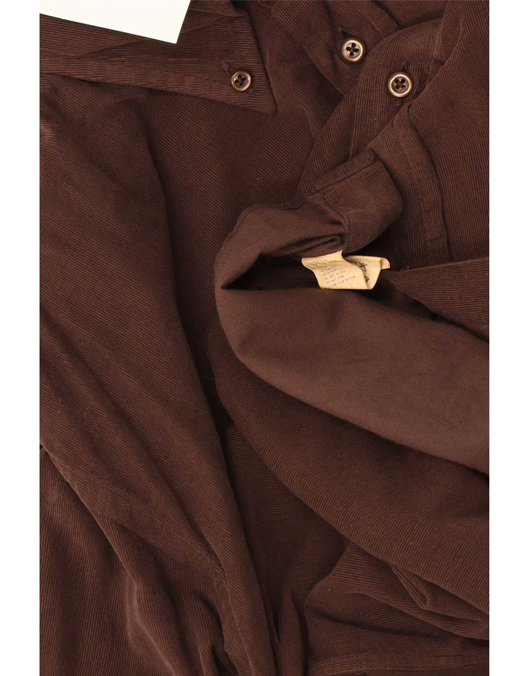 Camisa masculina de veludo cotelê Avirex grande algodão marrom