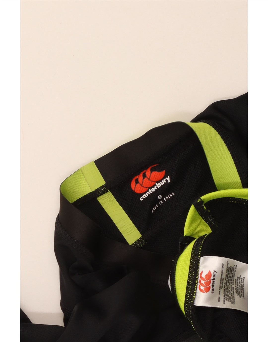 Camiseta masculina Canterbury IRFU com estampa gráfica pequena de poliéster geométrico preto