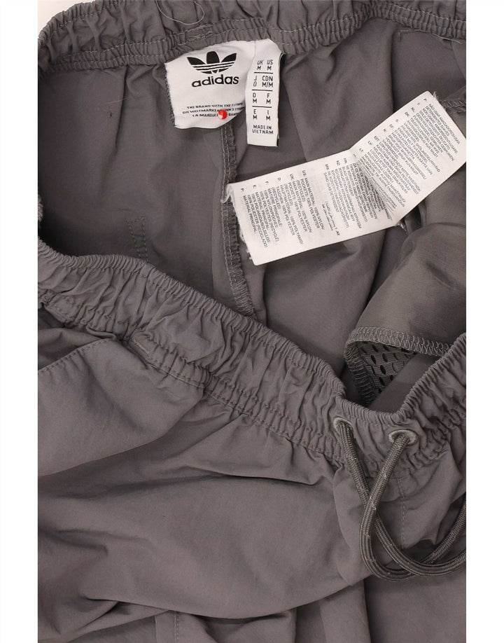 Adidas Mens Cargo Calças de treino Joggers Cinza Médio Nylon