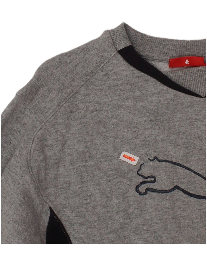 Moletom gráfico masculino NIKE Jumper 9-10 anos cinza colorblock algodão
