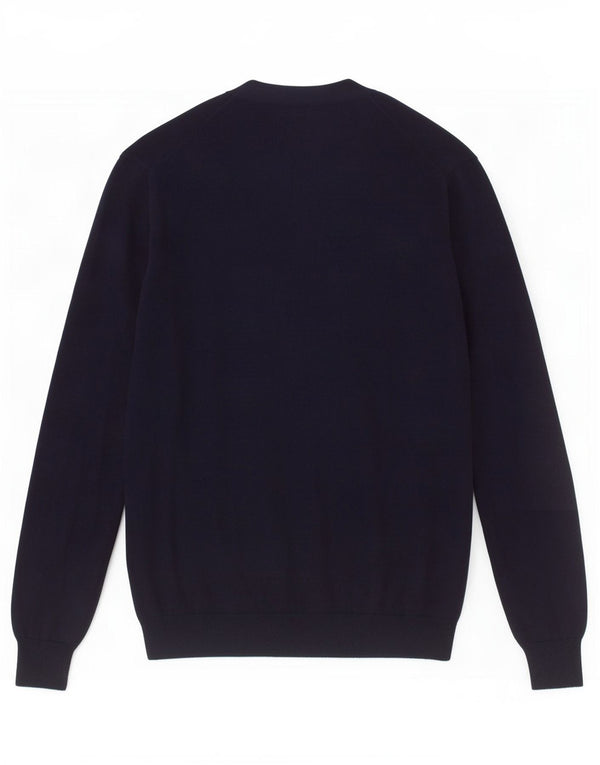 Suéter cardigã feminino Polo Ralph Lauren Reino Unido 14 algodão azul marinho médio