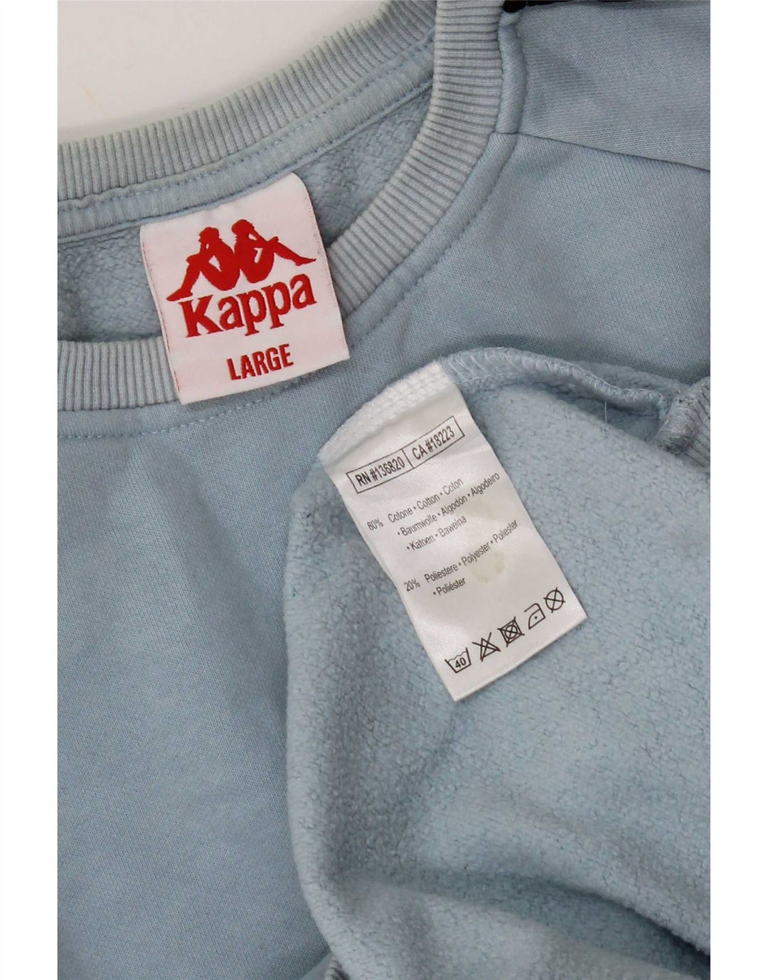 Kappa moletom gráfico masculino jumper grande azul colorblock algodão