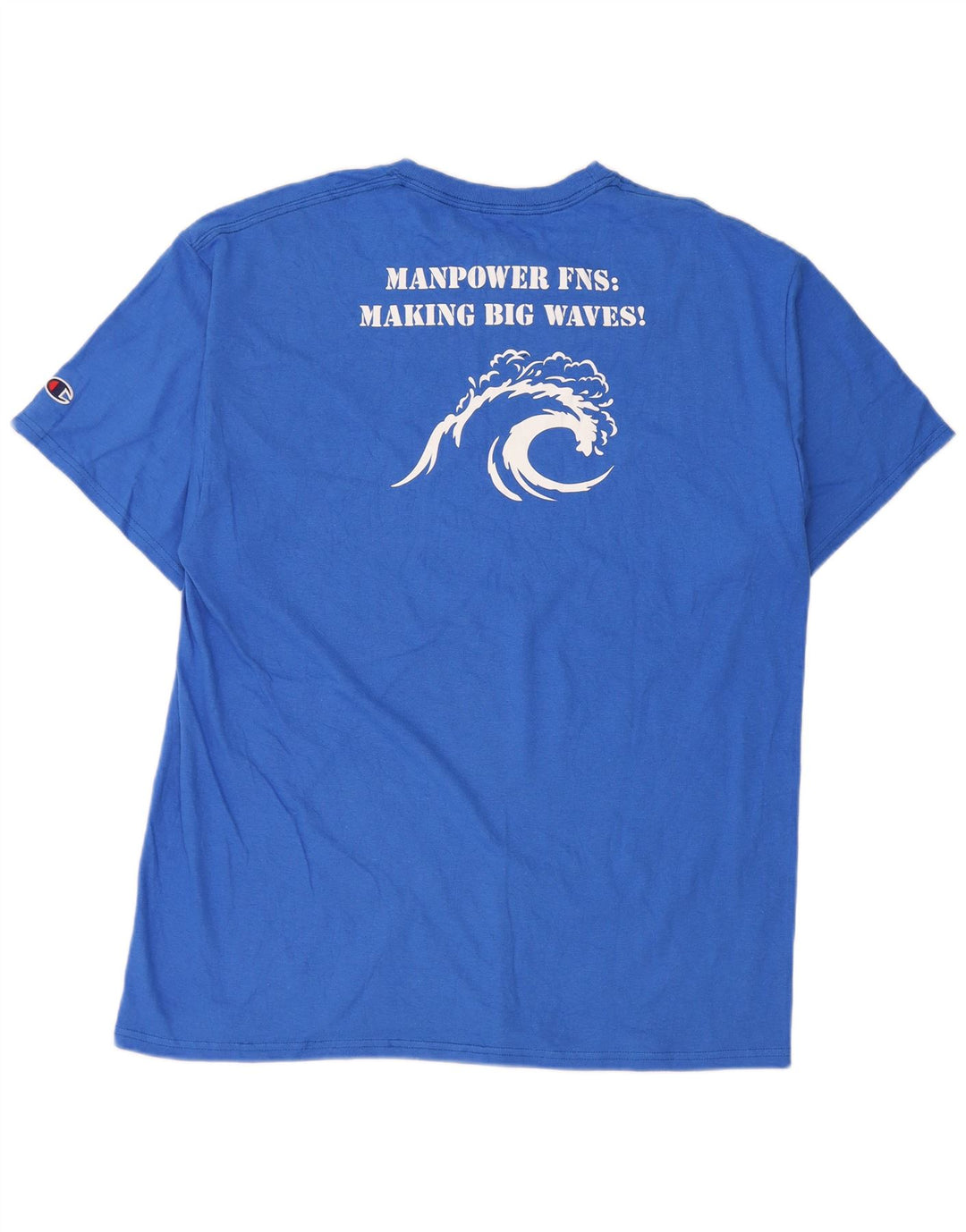 Camiseta masculina estampada Champion grande azul