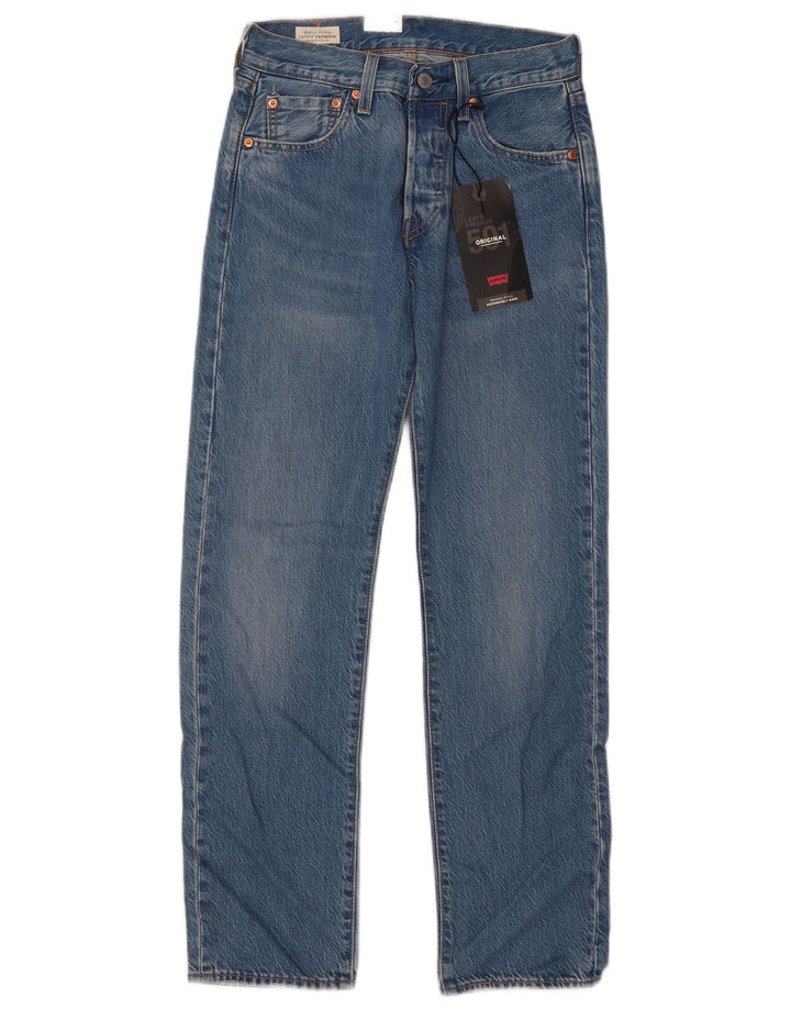 Calça jeans feminina Levi's 501 Straight W26 L30 azul algodão