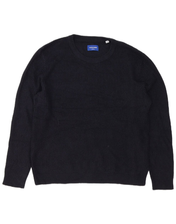 Suéter masculino Jack & Jones com gola redonda XL azul marinho acrílico