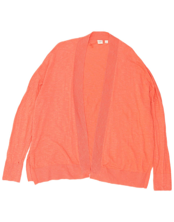 Suéter cardigã aberto oversized feminino Gap Reino Unido 18 XL laranja algodão
