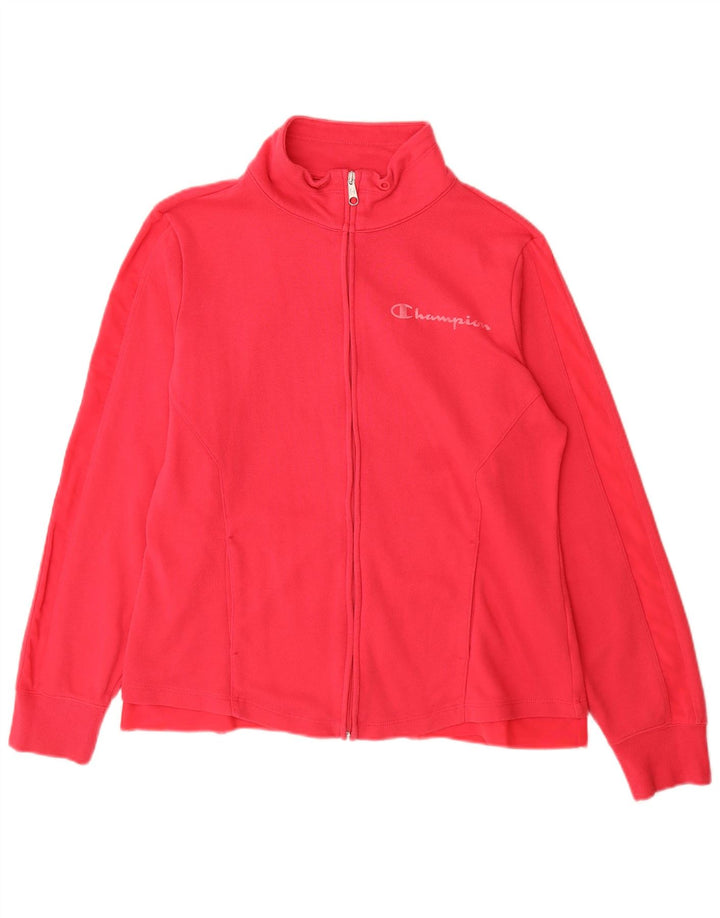 Champion Mens Treino Top Jacket XL Algodão Vermelho
