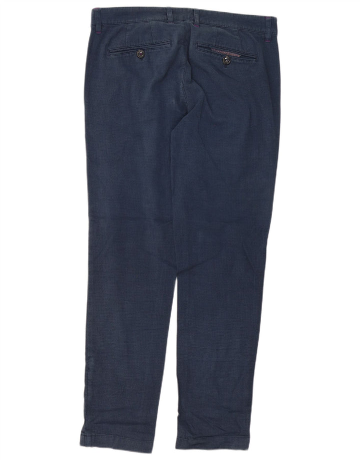Calça masculina slim Ted Baker W34 L32 algodão azul marinho
