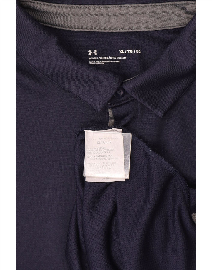 Camisa polo masculina Under Armour XL azul marinho poliéster