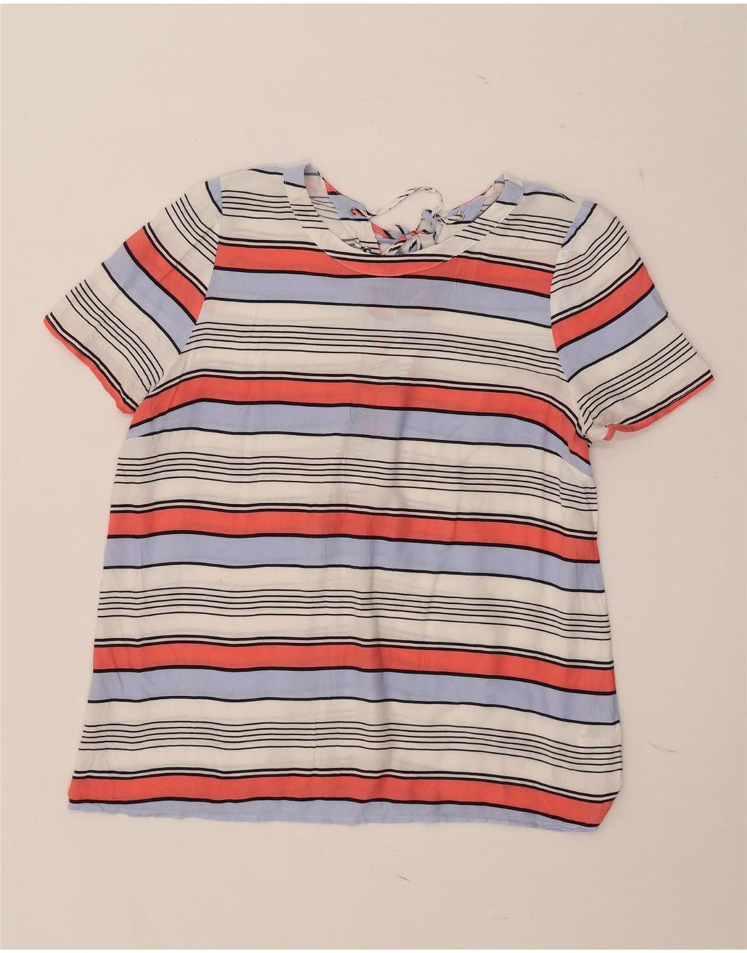 Blusa feminina Oasis UK 16 grande viscose listrada multicolorida