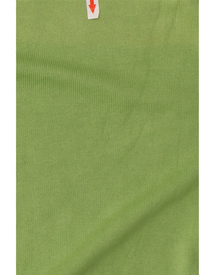 Zara Suéter masculino com gola redonda, grande algodão verde