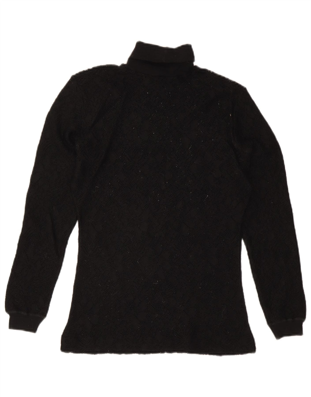 Top de malha feminino vintage manga comprida Reino Unido 8 pequeno vermelho
