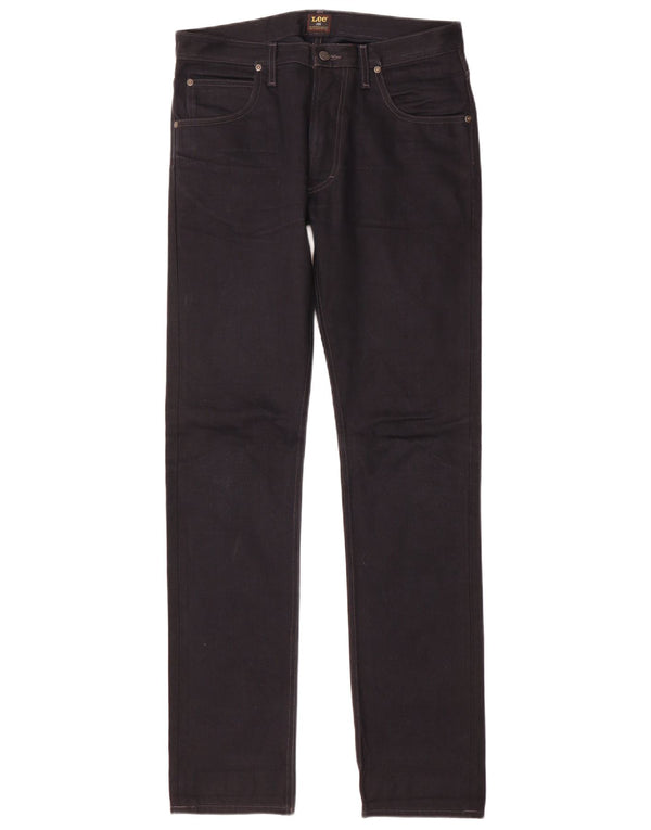 Lee Mens 101 Rider Slim Jeans W31 L34 Algodão Preto
