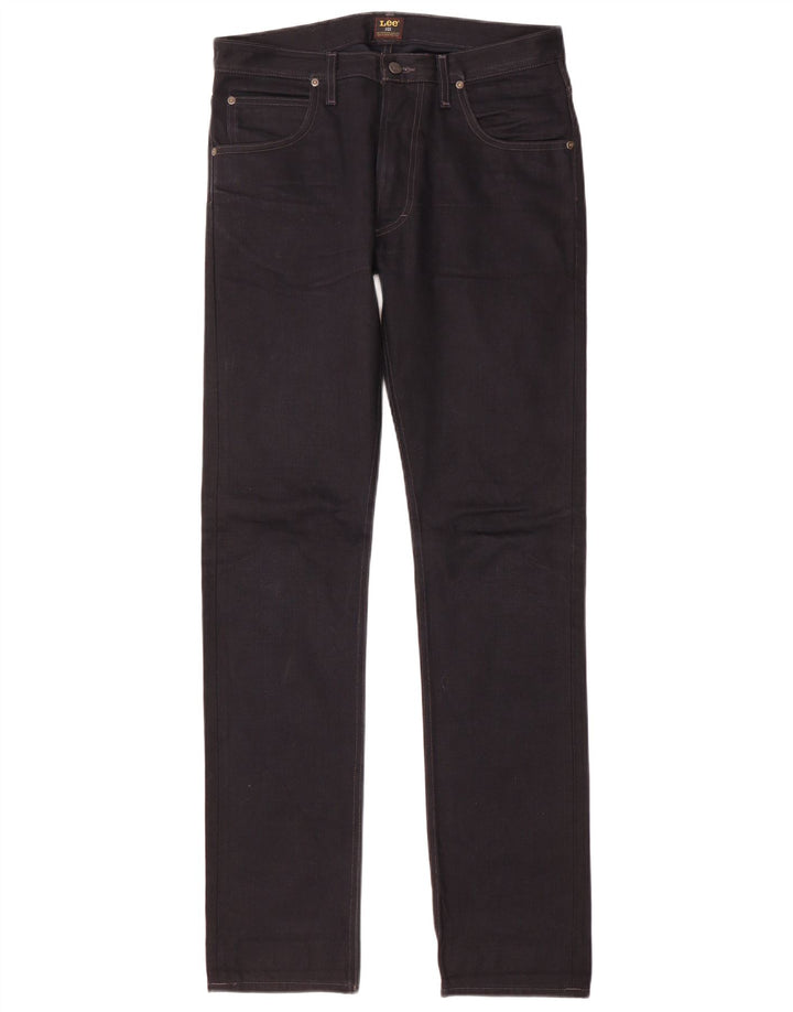 Lee Mens 101 Rider Slim Jeans W31 L34 Algodão Preto