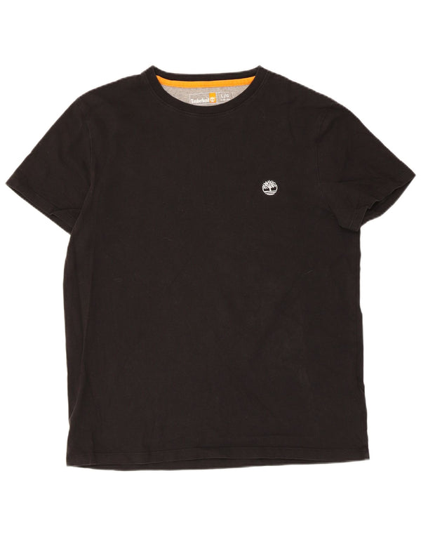 Camiseta masculina Timberland Slim Fit grande algodão preto